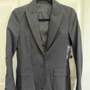 Theory gray pinstripe blazer
